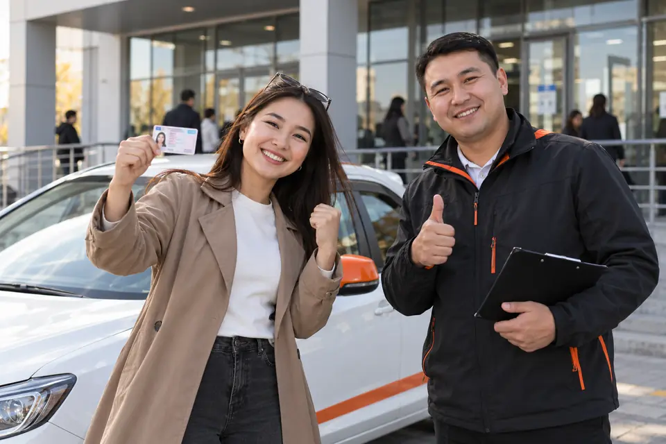 Ученица получила права